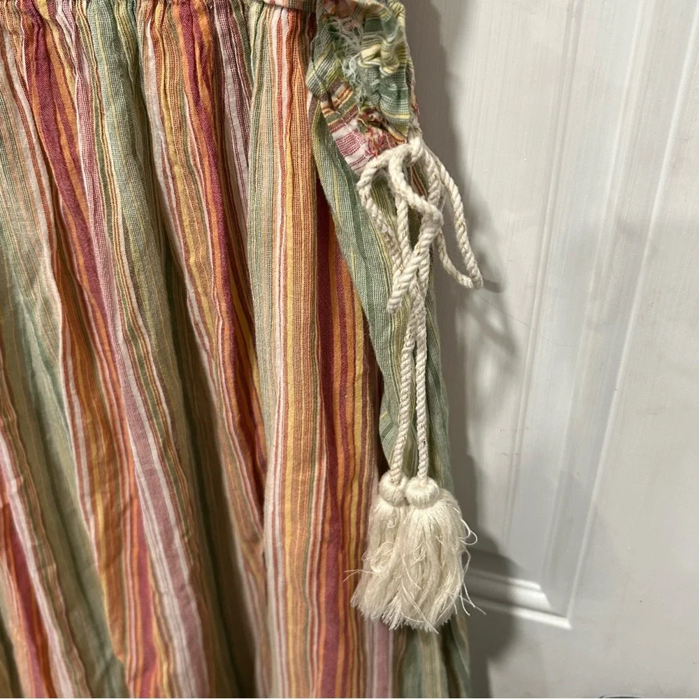 Laurence Dolige Paris 100% Cotton Striped Ruffle Dress, romantic whimsical, Sz 0 - Picture 6 of 13